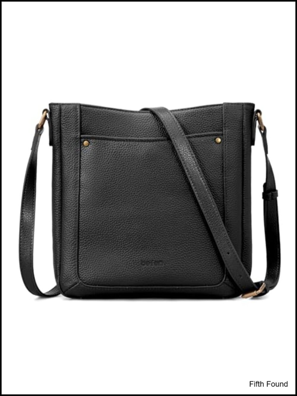 Genuine Leather Crossbody Bag with RFID Blocking, Adjustable Strap